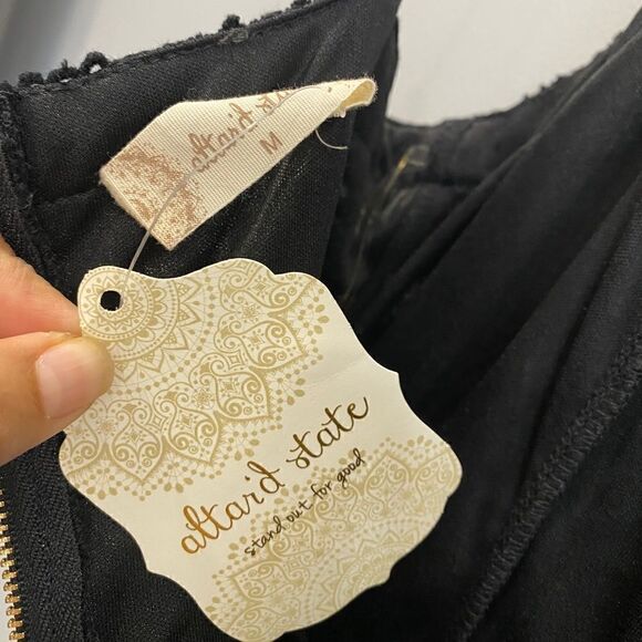 NWT Altar’d State Black Lace Midi Dress - Picture 8 of 10